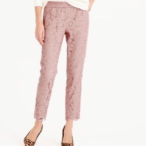 𝅺J. CREW Blush Pink Lace Ankle Pants